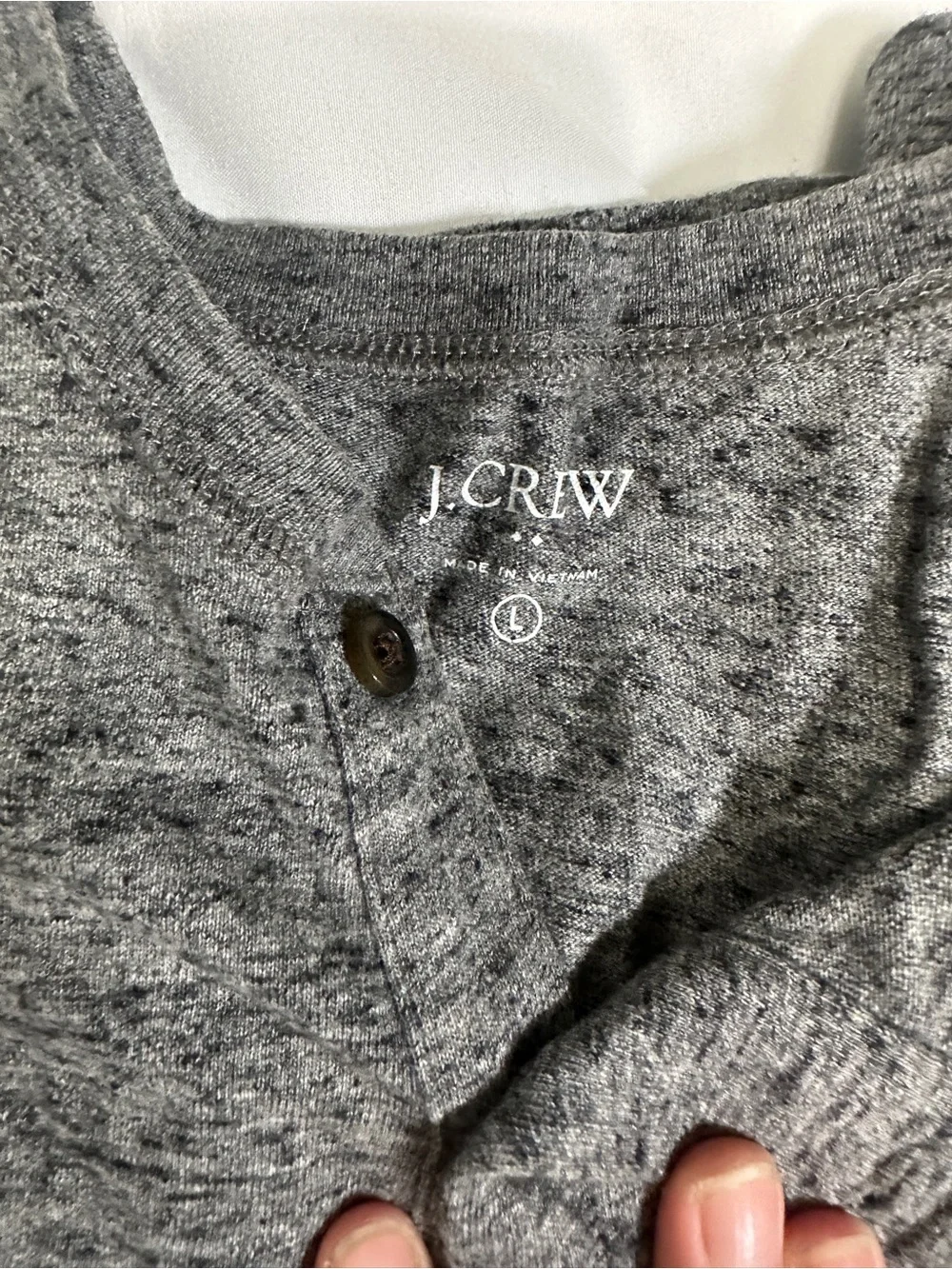 J. Crew Henley Long Sleeve Shirt - Neutral Layer- size L